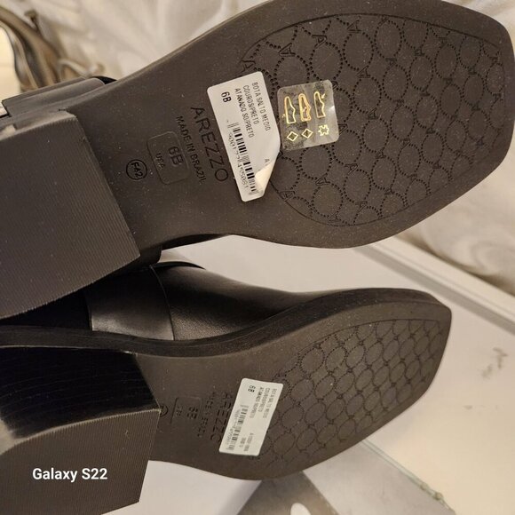 Arezzo "Kaia" Block Bootie Leather Biker style. NIB. Size 6 - Picture 10 of 12